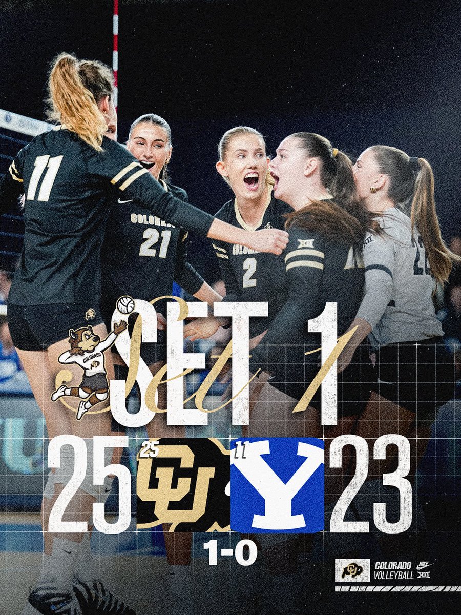 CUBuffsVB's tweet photo. Set one: HANDLED.🤩 https://t.co/FRyUY9LxkP