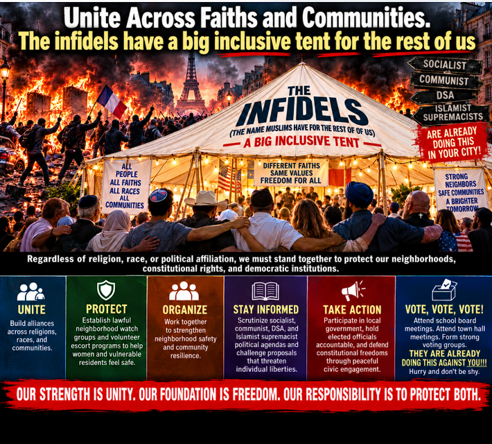 VSpolski's tweet photo. What more can we do to protect ourselves, our communities, and our constitutional government from Islamist supremacist ideologies and allied socialist or communist movements that seek to undermine our freedoms? https://t.co/rubISDqNiS