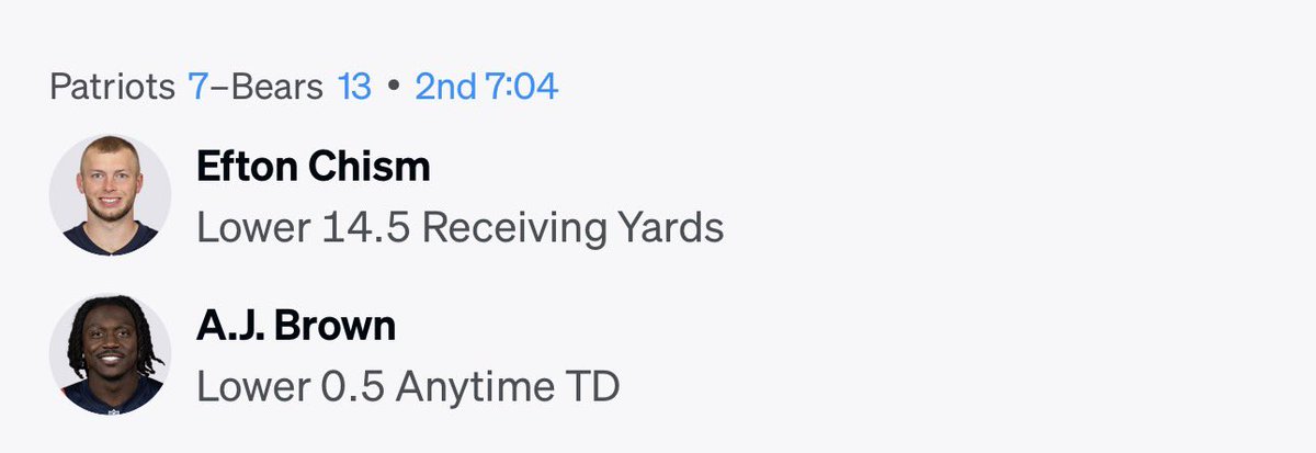 Lockistics_'s tweet photo. Drake Maye not fucking with them today lol so halftime bet https://t.co/wJW03t69dK