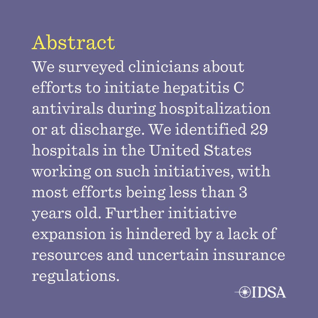 OFIDJournal's tweet photo. Mixed-Method Analysis of a National Survey of Hospitals with Inpatient Hepatitis C Treatment Initiatives

✅ Just Accepted
🔗 https://t.co/AjRM89DH8a https://t.co/yd7kRYx3JY