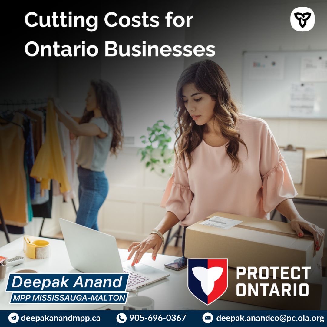 DeepakAnandMPP's tweet photo. Small businesses power Ontario’s economy, and we’re making sure they can keep growing. This #SmallBusinessWeek, WSIB is delivering $160M in savings, while our govt is cutting small business taxes by $1.1B to protect jobs and keep Ontario competitive.
https://t.co/7BuTG9t2fE https://t.co/4jmrZhEek2