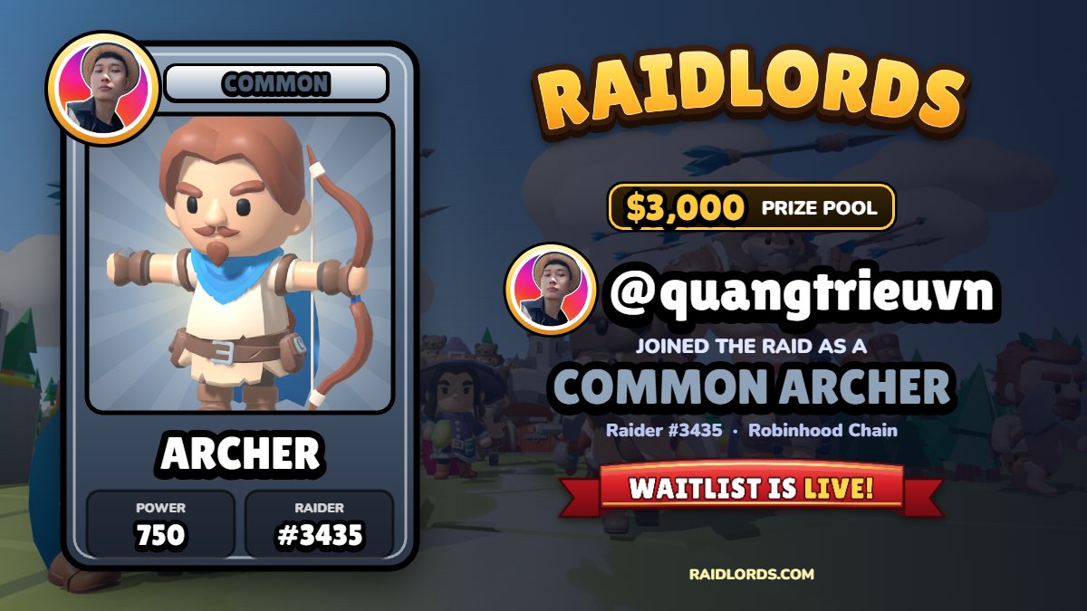 quangtrieuvn's tweet photo. ⚔️ Enter the battlefield with RaidLords!
Build your strategy, rally your forces, and get ready to raid your way to victory. 🛡️🔥
The battle is calling. Are you ready to rise as a true Lord?
Join the adventure and let the raids begin! 🚀
#RaidLords #Web3Gaming #GameFi https://t.co/bHYy85HKEv