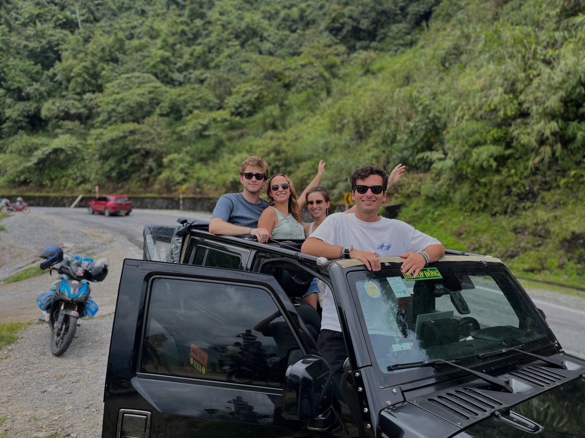 cookup's tweet photo. 4 Days, 3 Nights: Ha Giang Loop Luxury Jeep Adventure. Thanks to our friends from Spain for exploring breathtaking landscapes, mountain roads, and hidden gems with VietNamBorder Travel. Unforgettable views and memories beyond the ordinary. https://t.co/gvgX6yYDvl