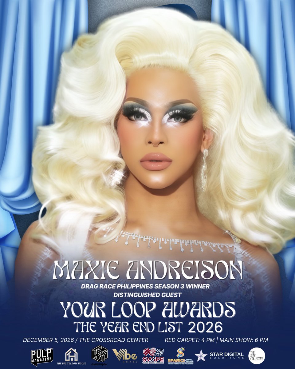 yourloop_ph's tweet photo. “Halika Na Lika Na,” as she mesmerizes with her “Akit,” and her “LABAN” 👑

Join the LOOP as Maxie Andreison celebrates the best of PPOP at the Your LOOP Awards 2026, happening on December 5, 2026, at the Crossroad Center, Quezon City.

#MaxieAndreison #YourLOOPAwards2026 https://t.co/kRatM9PFxM