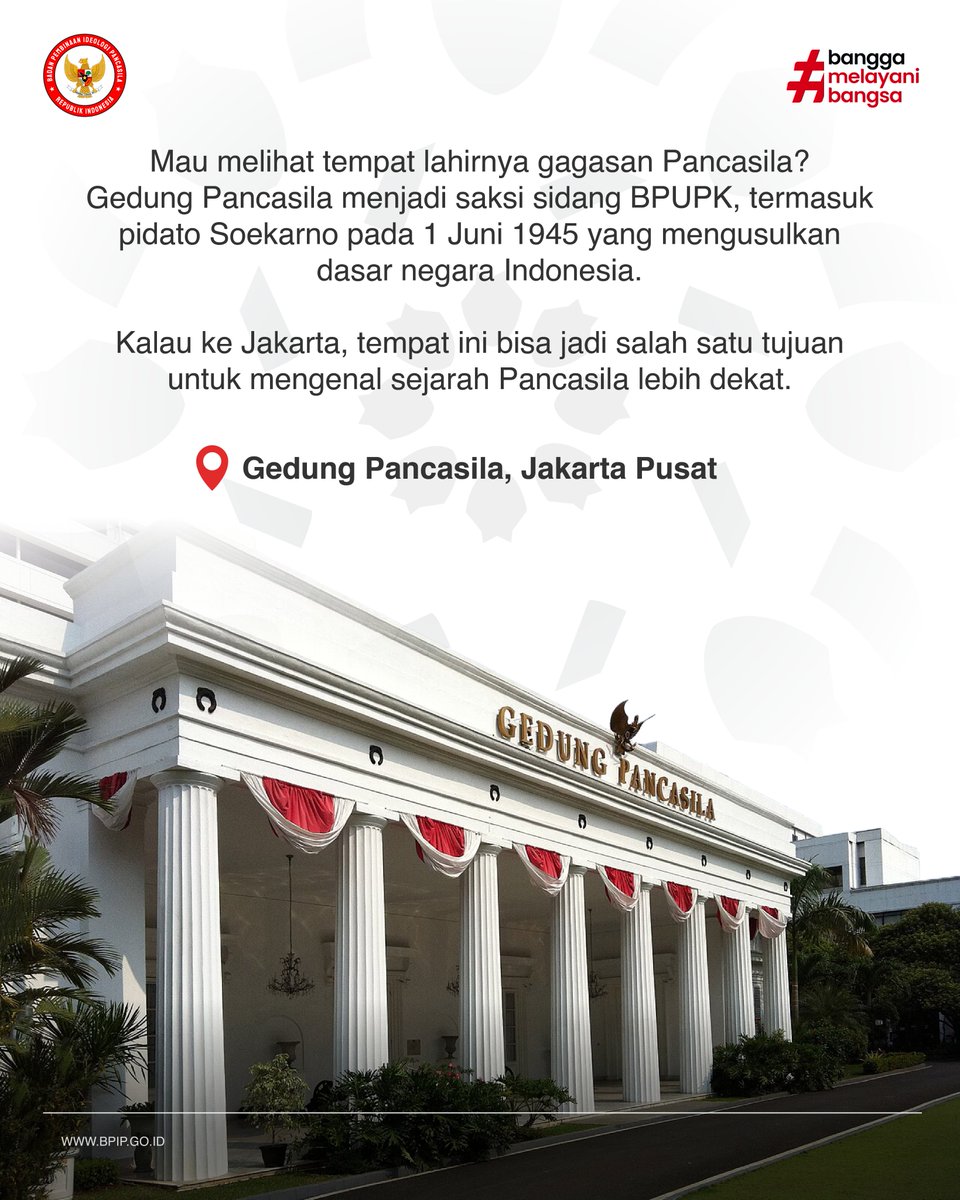 BPIPRI's tweet photo. #SalamPancasila

Belajar Pancasila bisa lewat jejak sejarah. Yuk, kunjungi situs bersejarah untuk mengenal nilai persatuan dan semangat kebangsaan!

Situs sejarah apa yang pernah kamu kunjungi? 👇

#BPIP #Pancasila #SejarahIndonesia #WisataSejarah #WisataEdukasi (1/2) https://t.co/TXd8KOWsGE