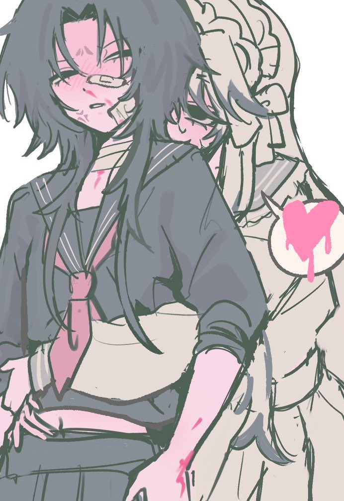 careammmm_'s tweet photo. delinquent x lolita horror yuri 🖤🩷 https://t.co/88xGuFUC5I