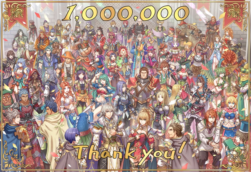 denfaminicogame's tweet photo. 『ロマンシング サガ 2 リベンジオブザセブン』世界累計出荷・DL販売本数が100万本を突破！『サガ フロンティア』以来、29年ぶりのミリオン達成
https://t.co/86ZRv7kJrp

本作のメインイラストレーター・あんべよしろう氏の描き下ろし記念アートを公開。本作を遊んだ“皇帝”へ、感謝を込めた動画も https://t.co/HysLgdIQHq