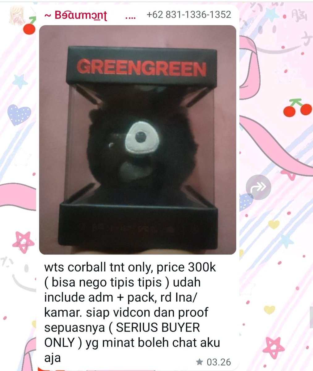 turtleluckyy's tweet photo. @jjusprinc3ss hati² juga sama nomer ini guys soalnya dia suka nawarin merch kpop termasuk corball tnt only. blokir aja nomernya biar dia ga bisa chat kalian soalnya ini orang merajalela join grup order seller² trs pura² wts. NOMER PENIPU 0831-1336-1352 https://t.co/dKPgqv4uZo