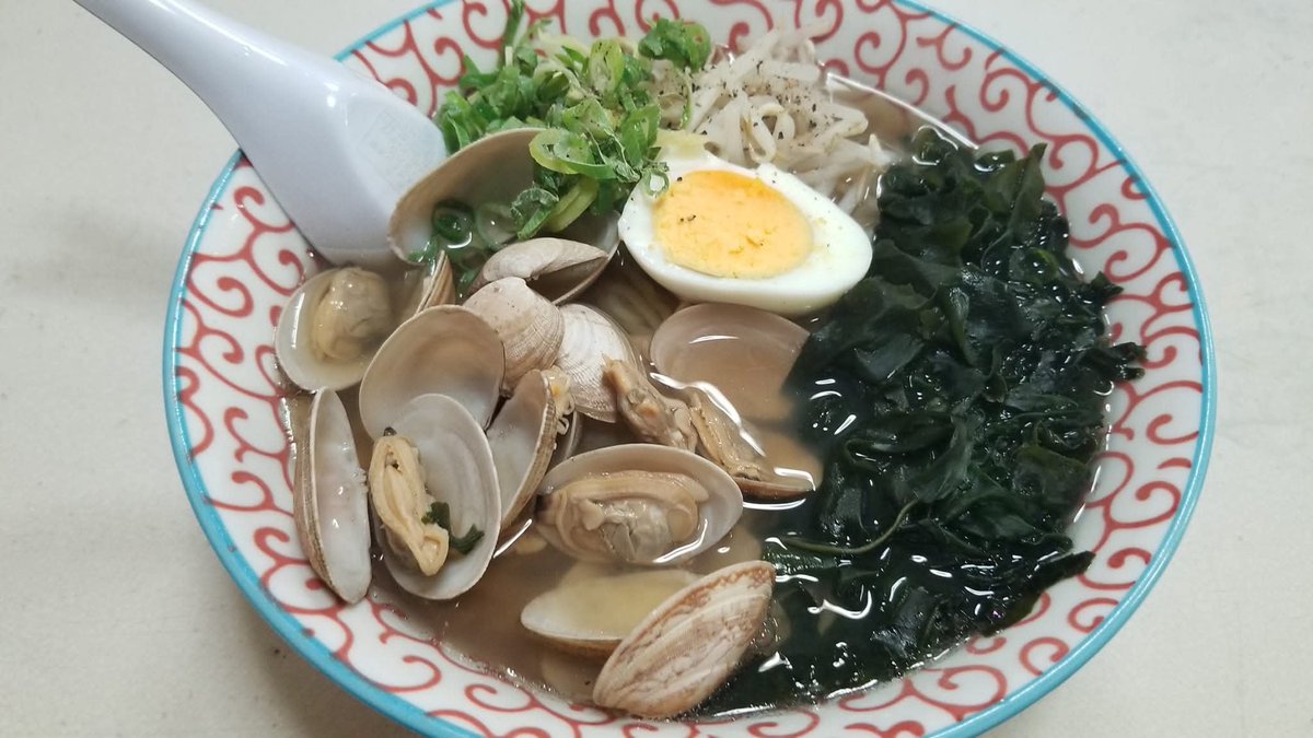 capttsune's tweet photo. フネメシ　あっさりアサリ塩ラーメン https://t.co/VZ1SX0QAjt