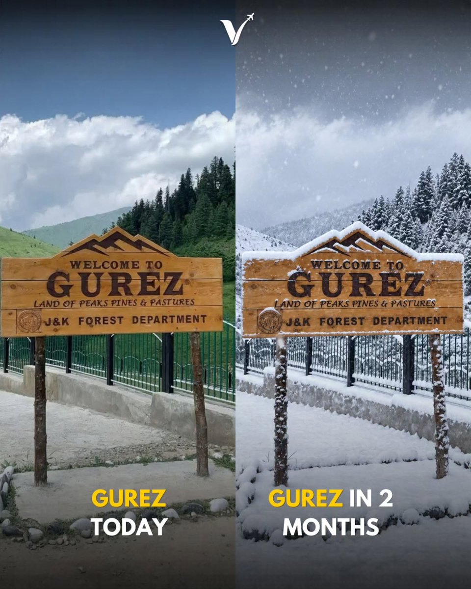 murat__dundar's tweet photo. Kashmir today vs. Kashmir in 2 months: the views are about to change completely. Would you visit now or wait for the snow? https://t.co/7uM9YMskmM