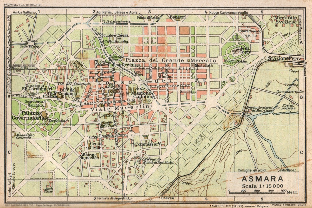 mapsofethiopia's tweet photo. Map of Asmara
By the Touring Club Italiano
Published by Vallardi
1929, Milan https://t.co/yBTENDm7q0