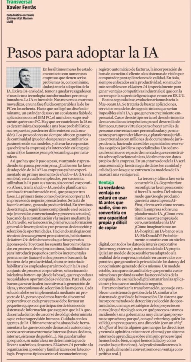 falcaide's tweet photo. 23/10/26
Sobre la IA y su implantación... 👌 https://t.co/WQHRc8tCpy