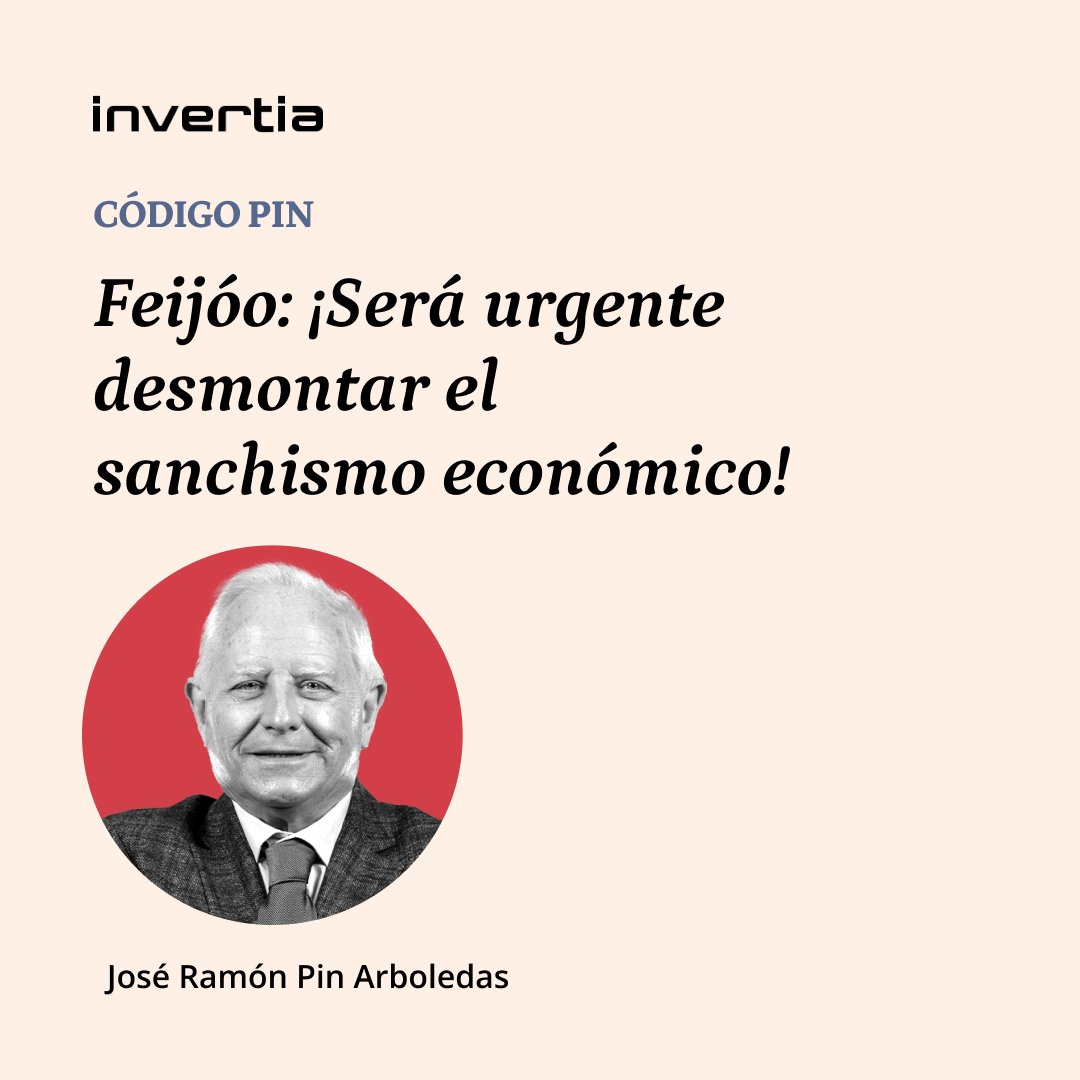 Invertia's tweet photo. #CódigoPin | Una liberalización para que los españoles se sientan libres para emprender, crear riqueza y puestos de trabajo.

✍️ La #opinión de José Ramón Pin Arboledas
📲 Léela completa aquí: https://t.co/SwHQfYAcCd https://t.co/col9cFN0Y1