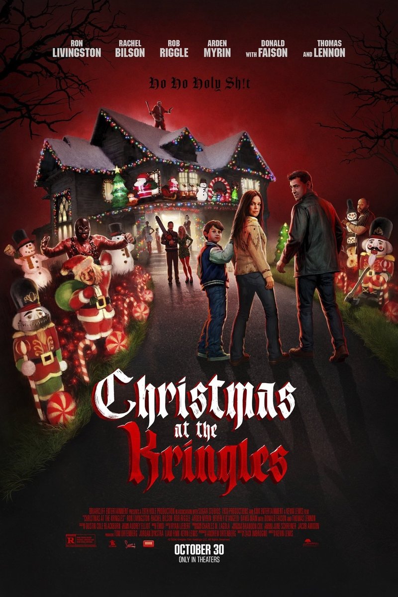 HorrorBrains's tweet photo. 💀 CHRISTMAS AT THE KRINGLES 💀

🎄 A new poster has arrived, revealing a Christmas-obsessed neighborhood where one family's festive traditions turn into a deadly nightmare.

👉 Full coverage » https://t.co/K665Qq6JTi

#HorrorBrains #HorrorMovies #ChristmasAtTheKringles #Slasher #RonLivingston #RachelBilson #RobRiggle #BriarcliffEntertainment #ChristmasHorror