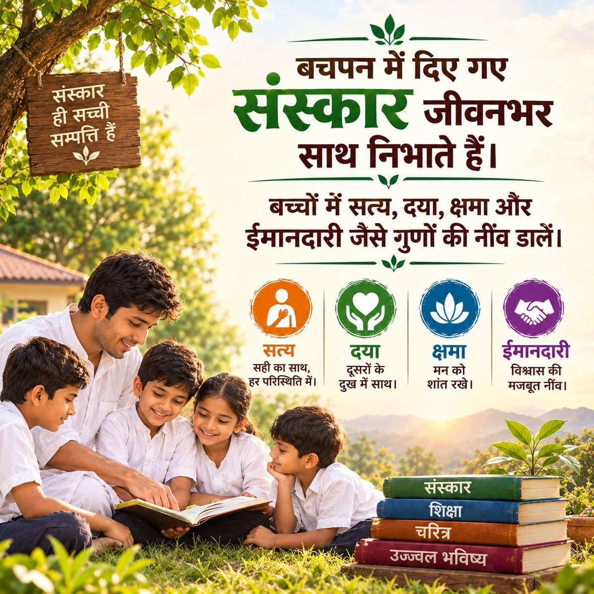Asharamjiashram's tweet photo. Sant Shri Asharamji Bapu says- parents should focus on #HolisticDevelopment .
Here are Parenting Tips for Raising Kids:
*Equip them with knowledge, not fear
*Teach them to identify who is well-wisher &amp; who is not
*Teach self defense &amp; courage
*Teach to be prudent on social media https://t.co/Jzxe3f5nKt