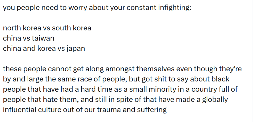 MankeyC68466's tweet photo. @realgreenwinter @JetherBlaise @AI_EmeraldApple This look like a "black american who loves japan"?

Sounds like a regular ignorant american who just happens to be black at first.  Then comes the crying about being black at the end https://t.co/eEEBH6a1JS
