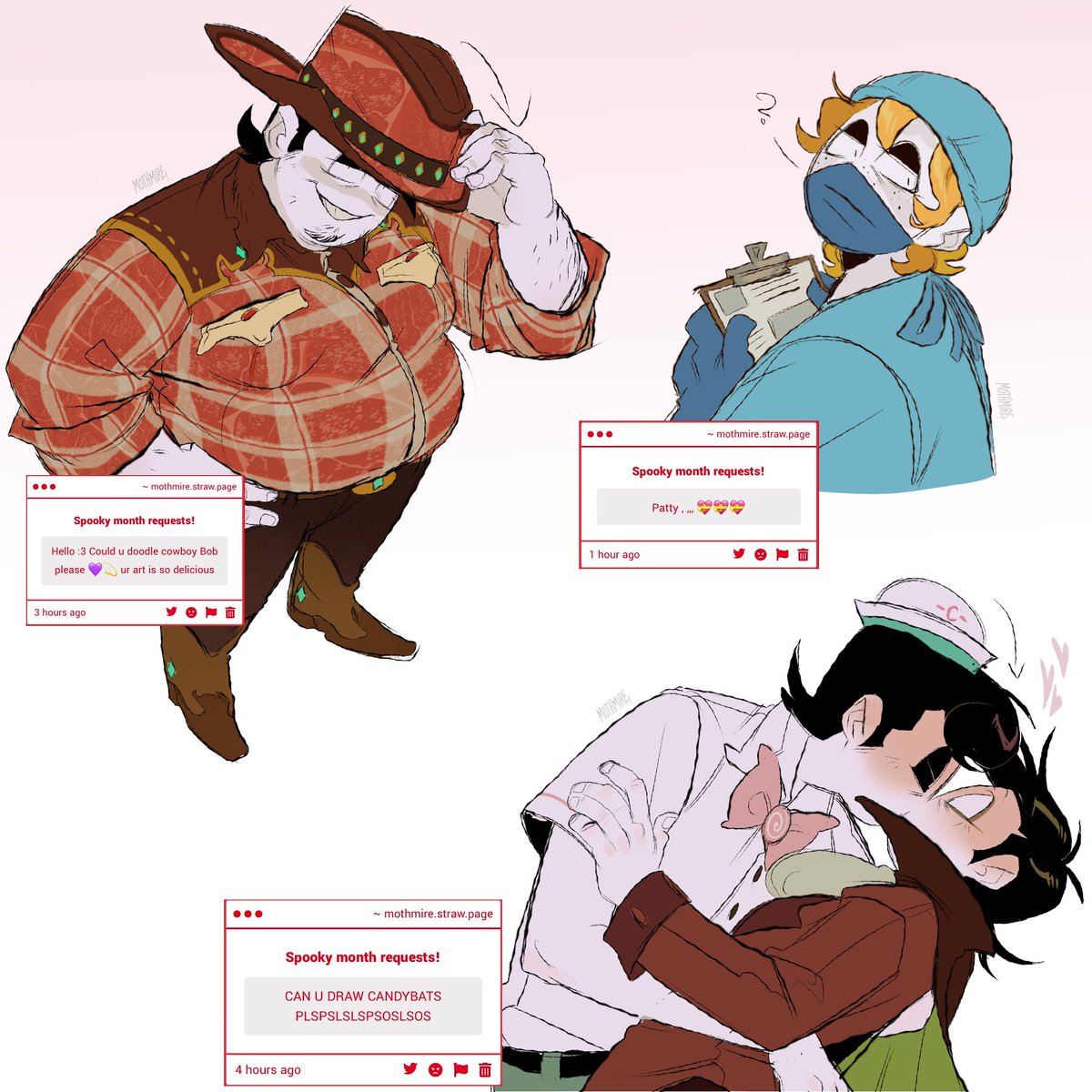 Mothmire's tweet photo. Strawpage requests Pt 3! #spookymonth https://t.co/VJpdILn0LY