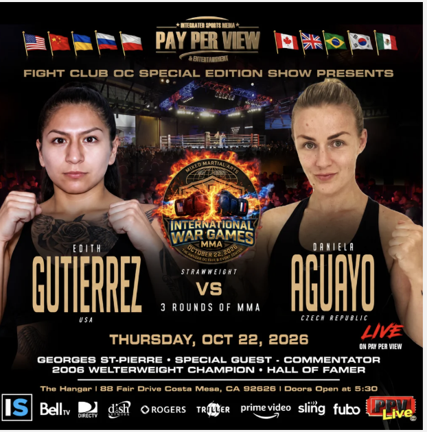 MerrabiMedia's tweet photo. Next up at #FightClubOC
The FIrst of the Aguayo's is up!! She is a American representing the Czech Republic! She faces the debuting Edit Gutierrez! https://t.co/IOJYon35ft