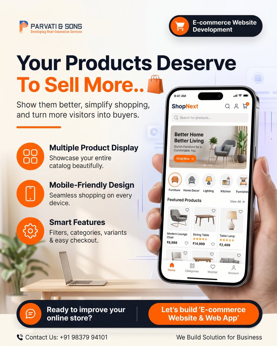 AndParvati's tweet photo. 🚀 Grow Your Business Online with Parvati and Sons!

🛒 E-commerce Websites &amp; Web App Development — Build, Launch, Grow!

📩 Contact Us Today!

#ParvatiAndSons #EcommerceDevelopment #WebAppDevelopment #DigitalGrowth https://t.co/0X1Yo9jxPi