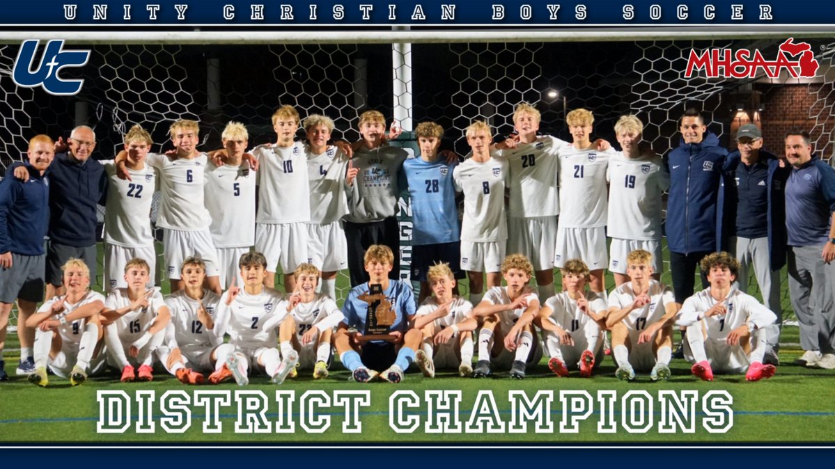 UCSaders's tweet photo. Boys soccer defeats Grand Rapids Christian in penalty kicks! District Champions! https://t.co/uhXcWJuKW2