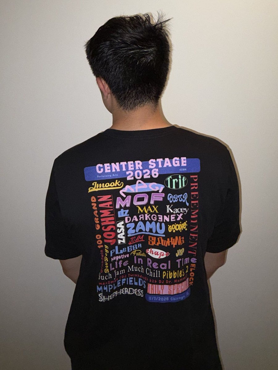 CenterStageCHI's tweet photo. Merch in bio!!

modeled by @nobiessbm https://t.co/1A7ZxiWIt8
