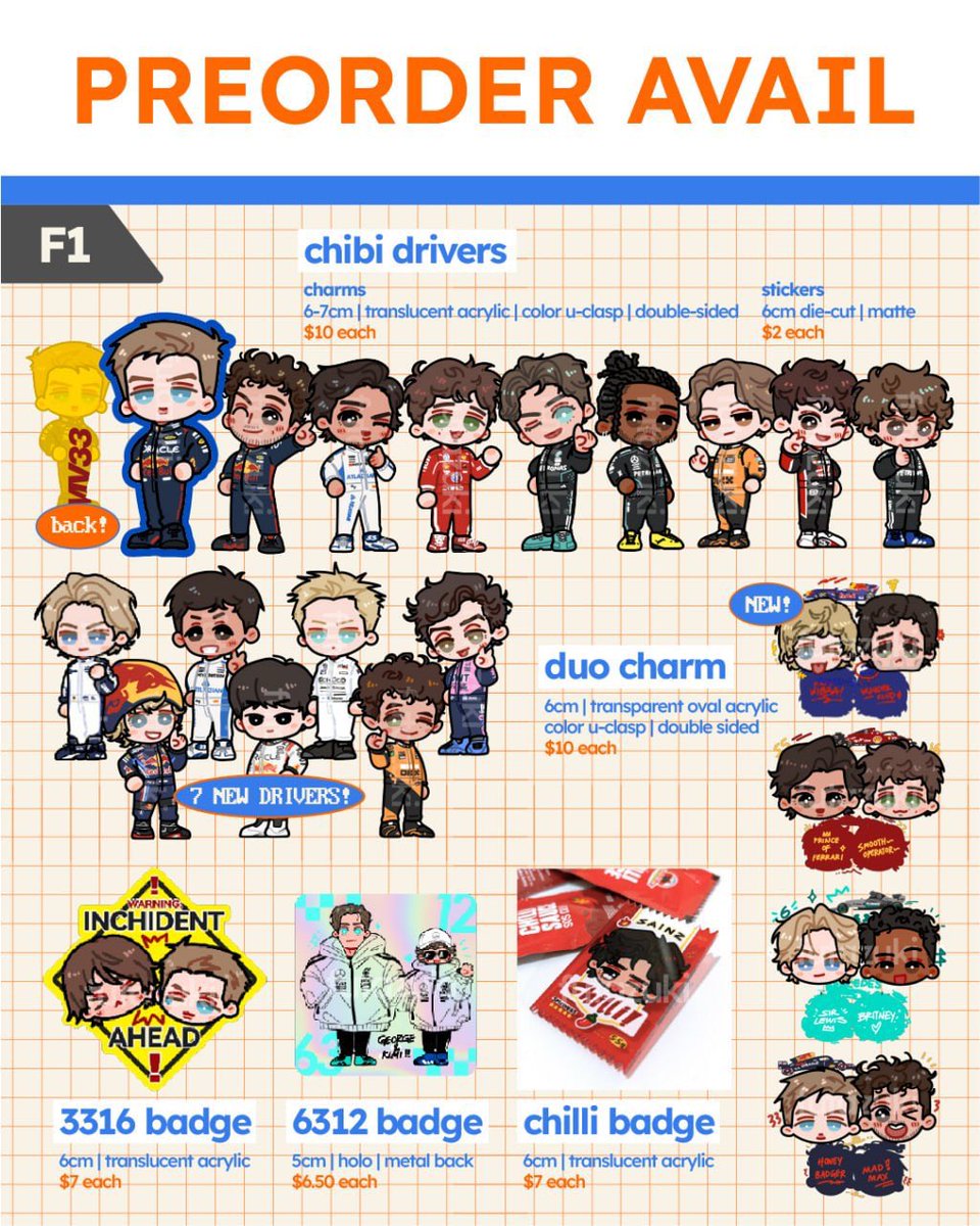 dividedfor's tweet photo. [🇲🇾MY GO] futazuki's '26 doumini (f1 fanmerch) by @futazuki 

💰RM13~RM38  
📆~ 30 Oct, 6pm    
✅ No second payment

➡️ https://t.co/uYaoY4ONke

#dividedforGO https://t.co/SInAPNZnWW