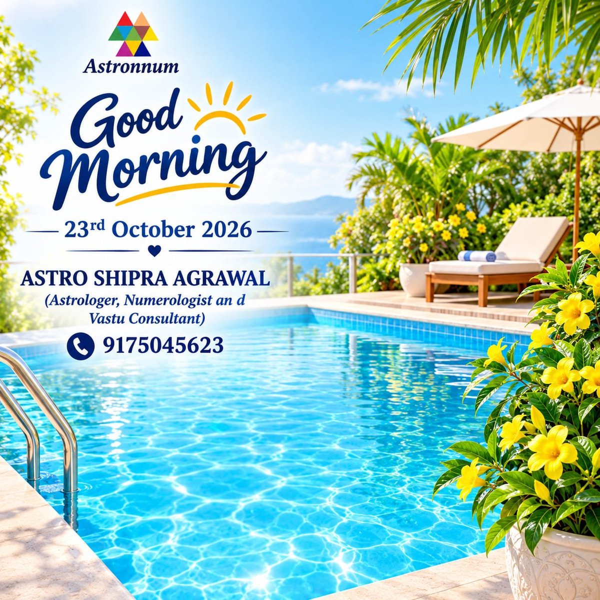 Astronnum's tweet photo. GOOD MORNING 🌄

#Astronnum
#AstroShipraAgrawal
#astrologer
#numerologist
#vastuconsultant
#GoodMorning
#fridaymorning
#सुप्रभात
#MorningLive
#MorningGlory
#ॐ_महालक्ष्मै_नमो_नमः
#ten2326 https://t.co/nj4IlDKN01