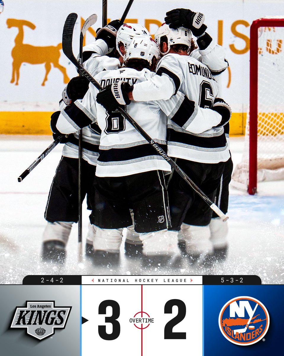 NHL's tweet photo. The @LAKings win it in overtime!!! 👑 https://t.co/ORmivjDBYP