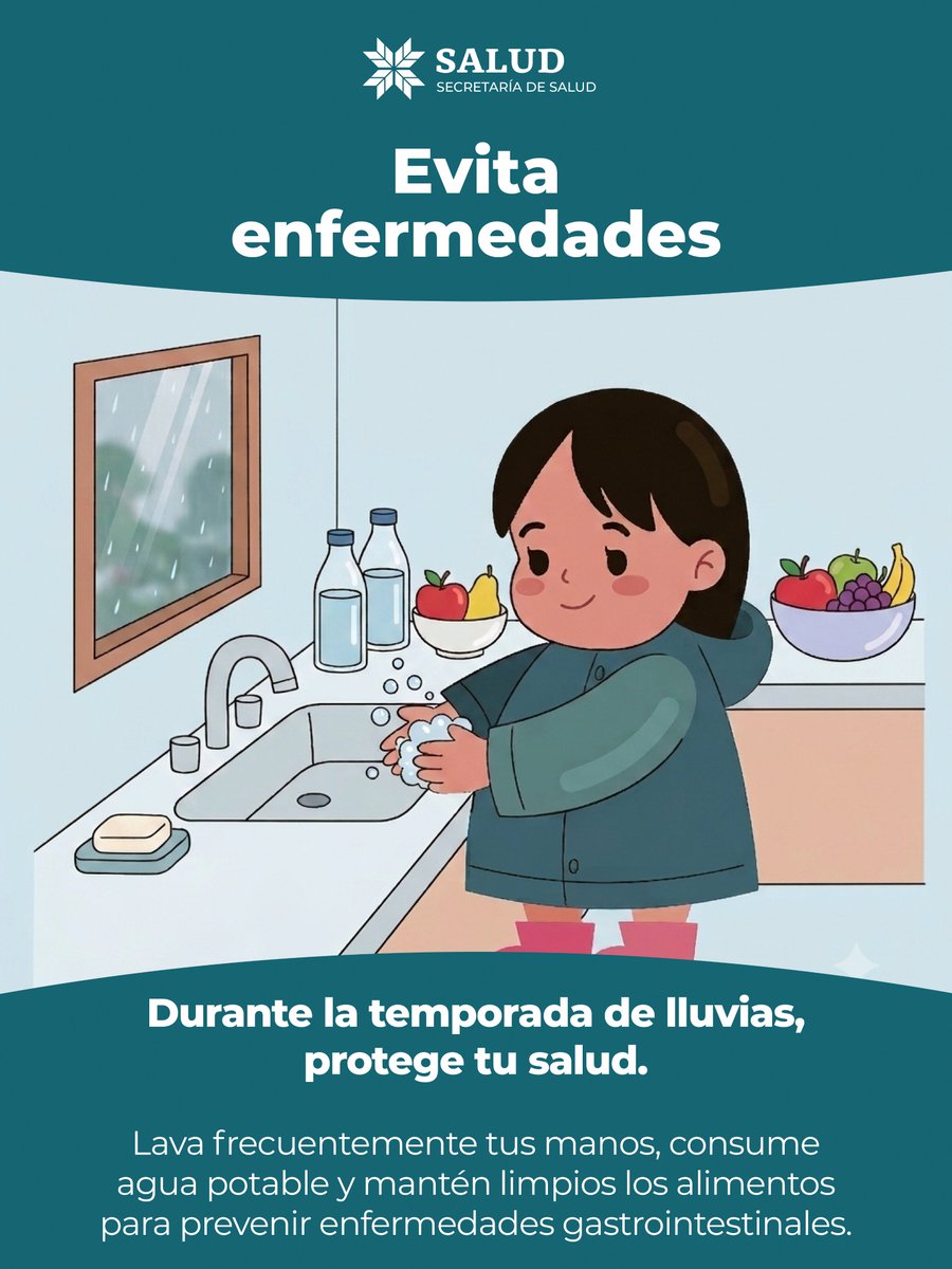 pluralhgo's tweet photo. 🌧️🧼 Después de la lluvia, la prevención continúa. Mantener buenos hábitos de higiene ayuda a reducir el riesgo de enfermedades y protege la salud de toda la familia.

#PrimeroTuSalud https://t.co/CFiKxsSziV