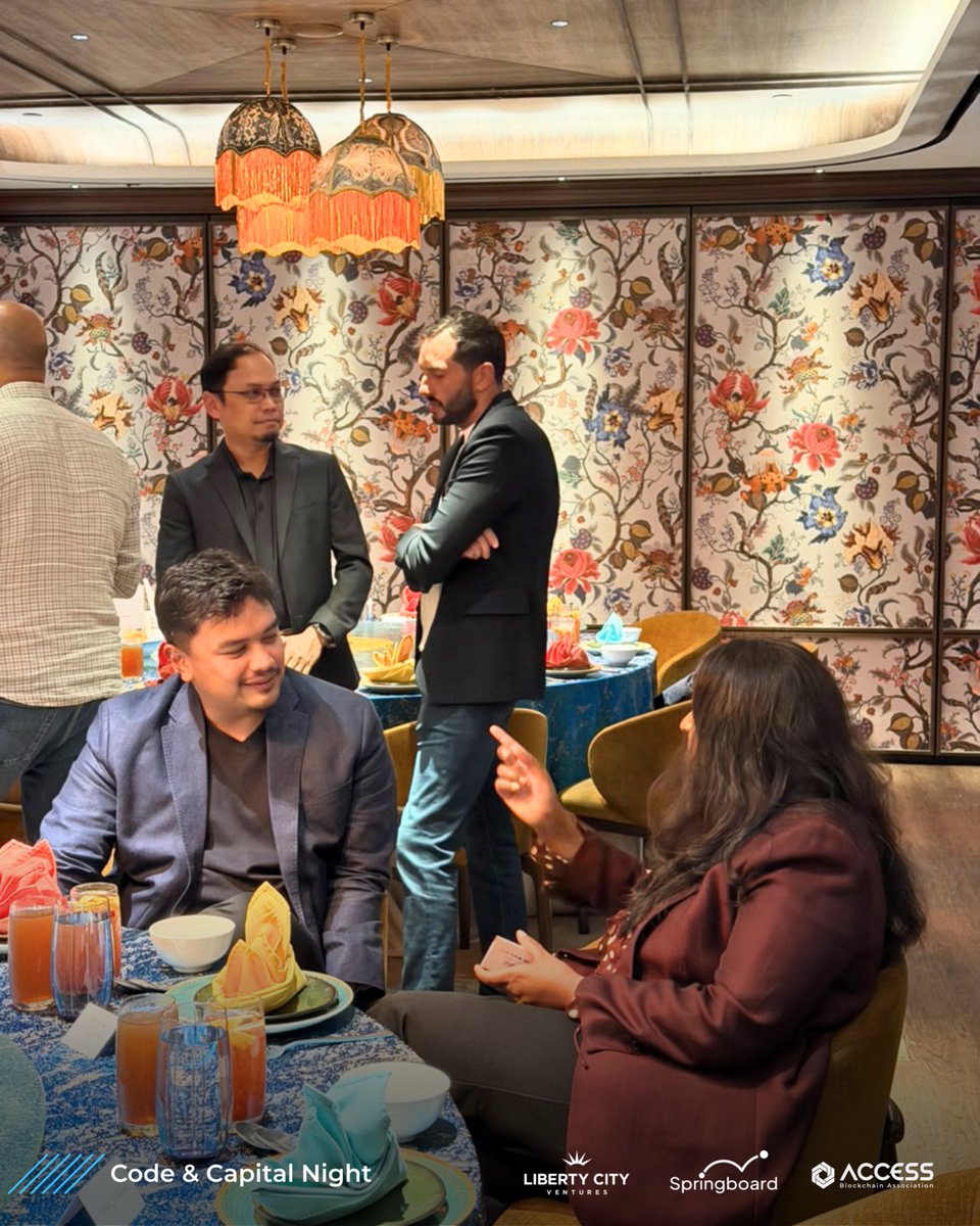 accessmalaysia's tweet photo. Last week in Kuala Lumpur: Code &amp; Capital, an institutional Web3 dinner co-hosted by ACCESS Blockchain Malaysia, Springboard Group and Liberty City Ventures. 

Thank you to the founders, builders and institutional leaders who joined us. https://t.co/OeoVKct7Ke