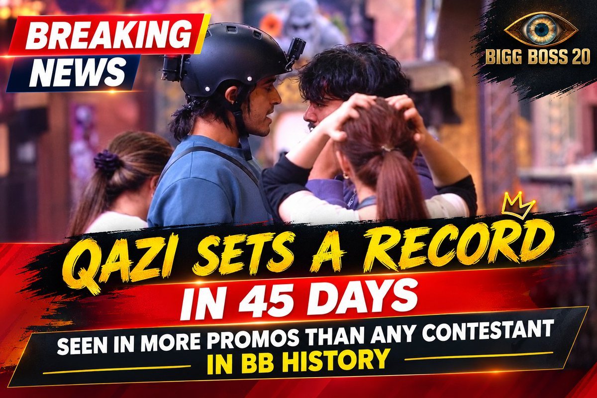 touqeer_qazi_'s tweet photo. BREAKING 🚨

RECORD ALERT ] 🔥🔥🔥🔥

Out of 45 promos, 31 were Focused on Qazi 👑

Has any contestant in BB history Ever r
Received This Much Promo coverage in The first 45 days 

THR CRAZE IS UNREAL 🔥🔥🔥

#BiggBoss20 • #QaziTouqeer https://t.co/bkLGhryvmy