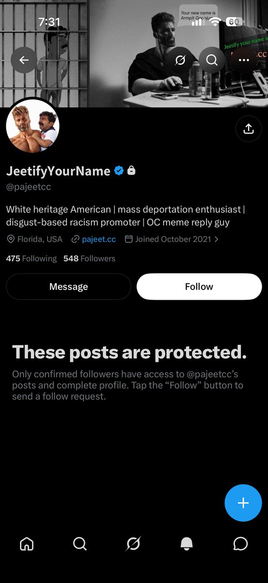 JeetMaxxxing's tweet photo. @Patriot62082907 @concernedPOC26 @phukkracists @GuntherEaglefag Your boyfriends all went private after finding out who I am. Go on. 

You just got lucky you didn’t share any private info. But be sure to receive some kind of warning from the attorney. https://t.co/G25ku2dQG6