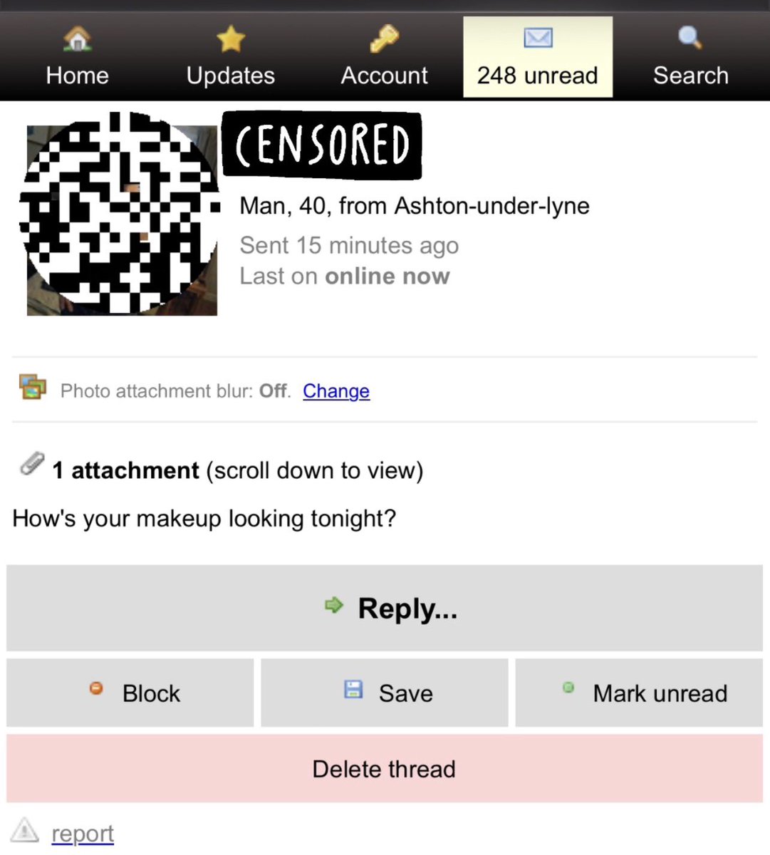mimiqirl's tweet photo. why am I always getting these type of messages?π
#swingers #chavs #findom #london #manchester #fabswingers #trans #OldTrafford https://t.co/RsWn91XtwV