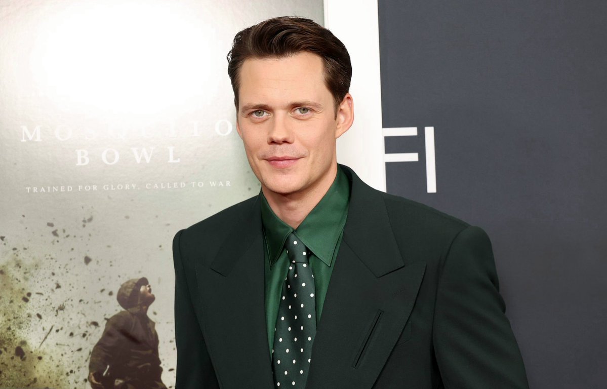 Nenn_mich_chris's tweet photo. Bill Skarsgard at "The Mosquito Bowl" premiere during the AFI FEST 2026 held at TCL Chinese Theatre on October 22, 2026 in Los Angeles, California. https://t.co/WLlmVRDk0B