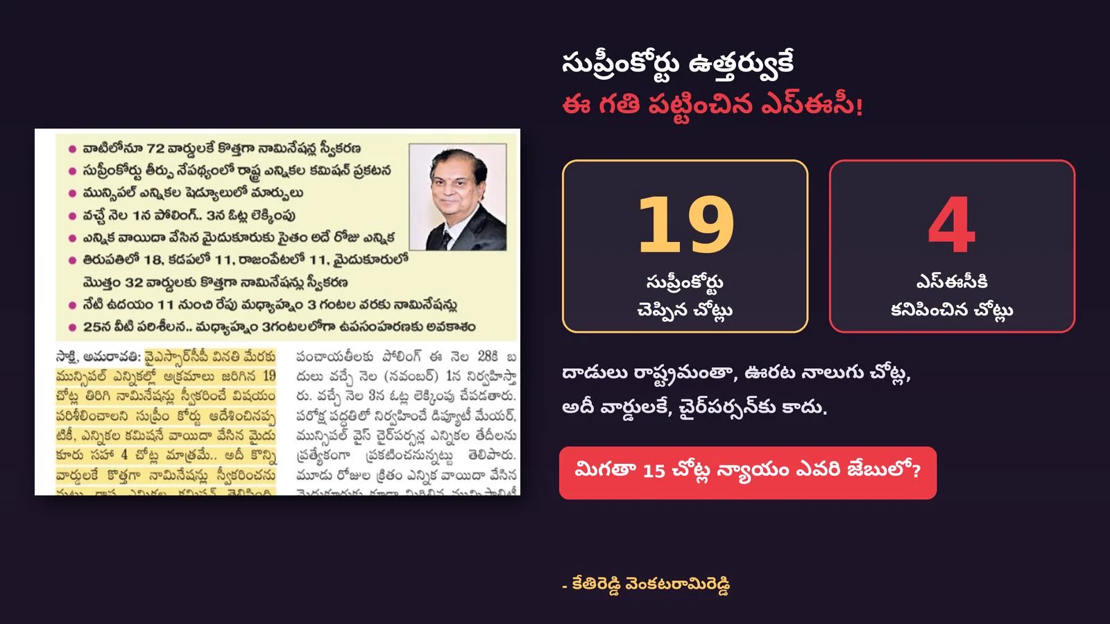 Kethireddy Venkatarami Reddy on X: 