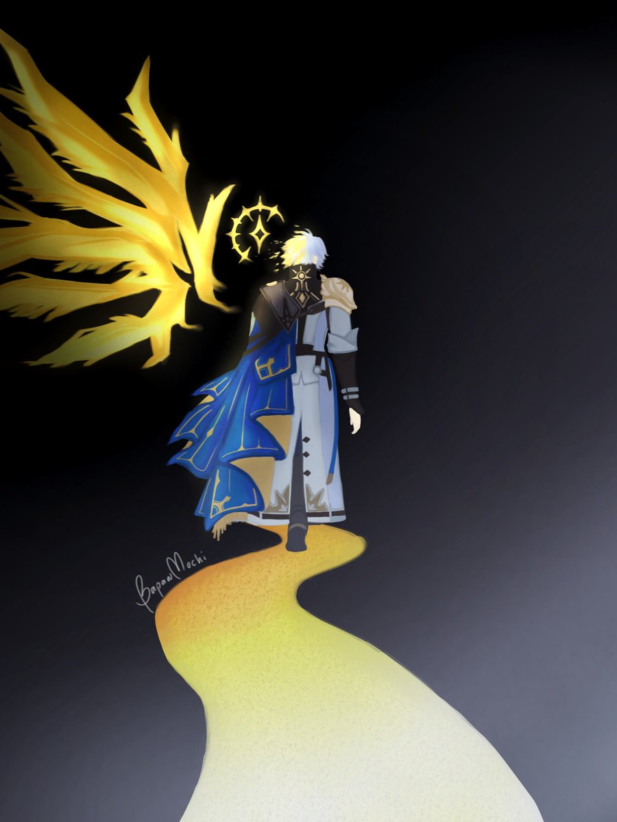 bapawmochii's tweet photo. They call him, "The chosen one"

#Phainon #HSR #HSRArt Slight #Khaslana (?) https://t.co/N9lyQ0q7ka