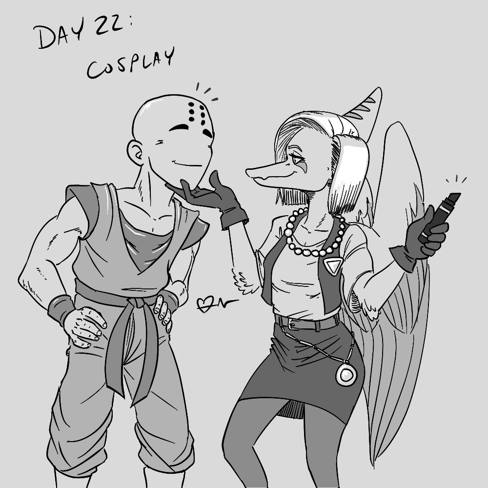 HeartSick746's tweet photo. I feel like I put more effort into this one, and I'm still producing bad quality.

(Fun fact, that's the real Krillin in there.  He's just losing more and more facial features.)
#snoottober2026 #snootgame #Snootgameart https://t.co/xIP8niLv0s