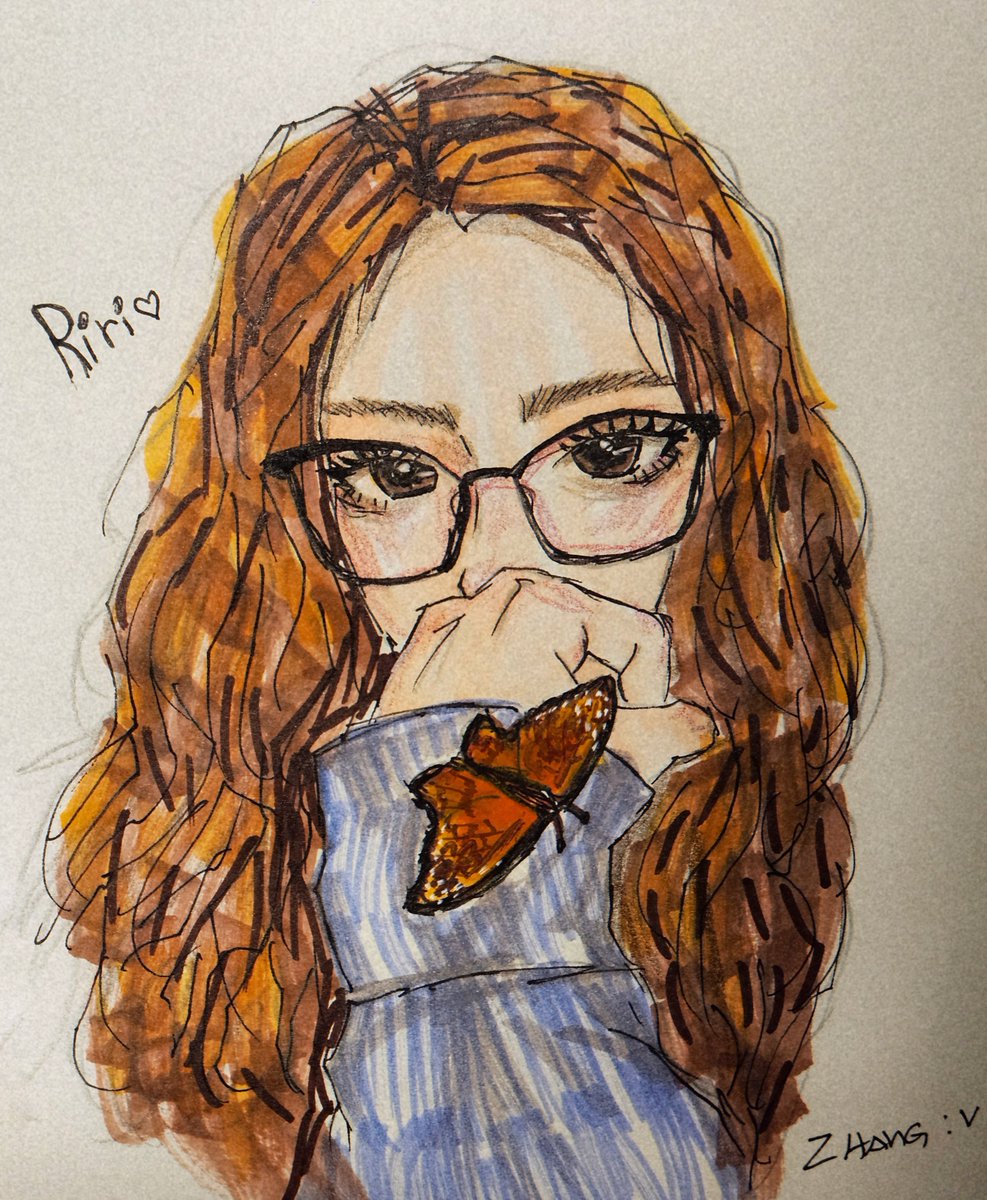 zhvngteez's tweet photo. Lito  ya te dibujé que tal, un retrato de Riri @ririluvsmartin  o(ㄒoㄒ) https://t.co/aeBiF3jVDv