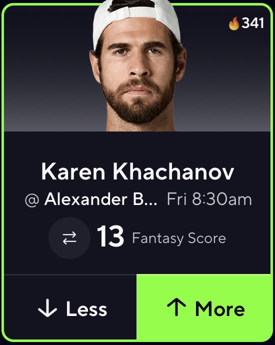 DrezyPlays's tweet photo. THIS PRIZEPICKS SQUARE IS FREE….

‼️Did you see the grit he had today? Faced 5 match points and still won? Yeah give me him at 13 FS all day long‼️

Projection: 17 FS

❤️ if you’re tailing! THIS SQUARE IS JUST SO FREE, ILL CYA WHEN ITS GREEN🤑🤑🤑 https://t.co/PffVwwMIbY