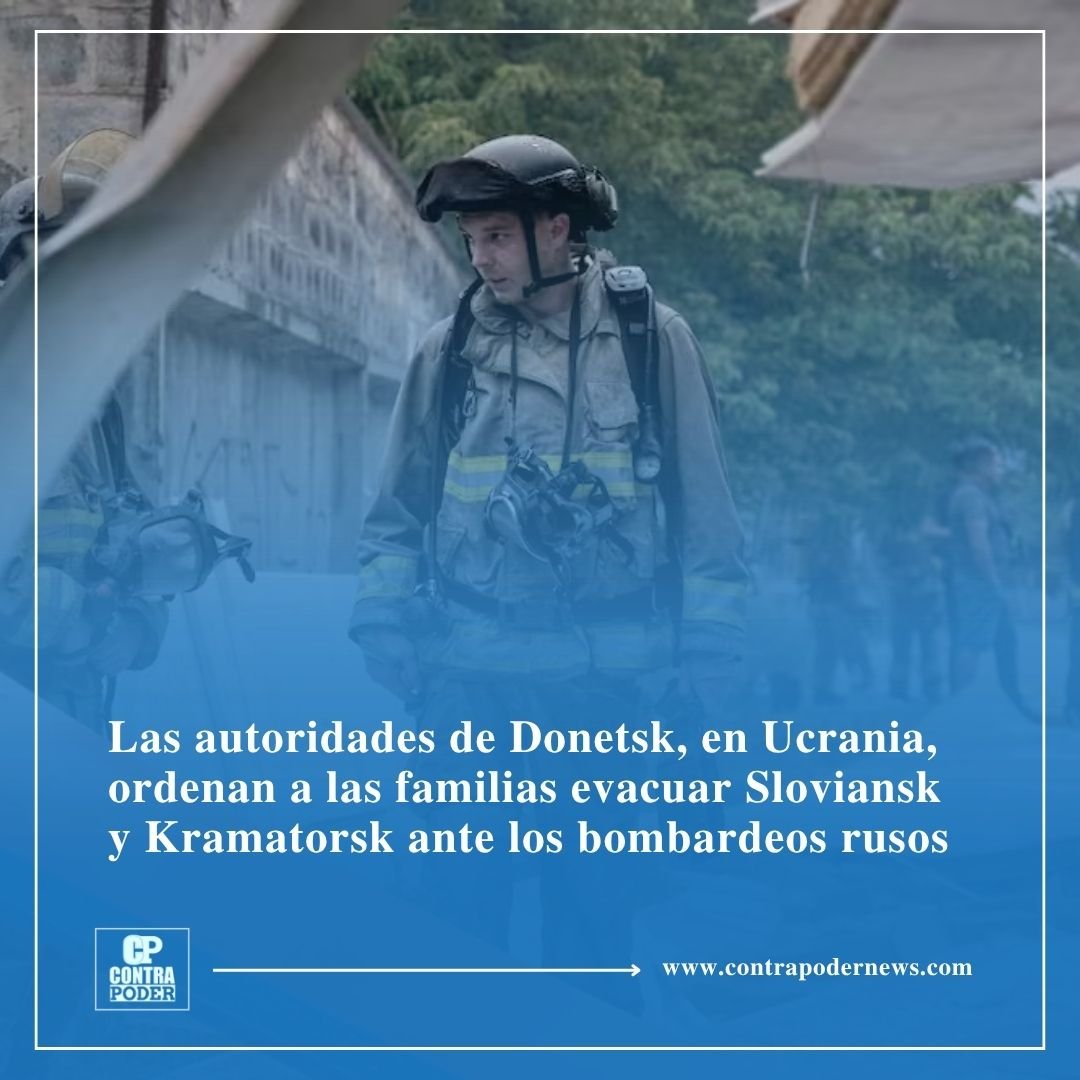 ContraPoder30's tweet photo. 🔗 Lee esta y otras noticias en nuestra página web: https://t.co/6JZx8QoALV

🇺🇦🇷🇺 | Las autoridades del óblast ucraniano de Donetsk, en el este del país, han ordenado este jueves a las familias con hijos de todas las localidades de Sloviansk y Kramatorsk, en el norte de la región, que evacúen la zona de inmediato ante la precaria situación de seguridad derivada de los bombardeos rusos, después de que el presidente de Ucrania, Volodimir Zelenski, haya asegurado que no pueden renunciar a estas localidades por el riesgo de dar vía libre a Rusia para llegar hasta la provincia de Dnipró.

«Estamos ampliando de forma obligatoria la zona de evacuación de familias con niños; ahora abarca todos los núcleos de población de las comunidades de Kramatorsk y Sloviansk», ha anunciado en redes el gobernador de Donetsk, Vadim Filashkin, que ha advertido que «la situación de seguridad se deteriora constantemente», denunciando que las fuerzas rusas atacan ambas áreas «a diario, alcanzando zonas residenciales, el transporte civil y lugares donde hay gente».

Subrayando que «quedarse allí con niños supone un riesgo injustificado», el dirigente ucraniano ha querido hacer un llamamiento a los padres de las familias afectadas: «No expongan a sus hijos al peligro y no esperen a que se produzca un ataque ruso cerca de sus casas. Evacuen ahora mismo».

Filashkin, que ha incidido en que «la vida de los niños es una prioridad absoluta», ha precisado que, una vez concluida la evacuación de cada familia —en la que participan «unidades especializadas de la Policía y del Servicio Estatal de Emergencias»—, éstas «recibirán asistencia para reubicarse en regiones más seguras de Ucrania».

Aunque no ha especificado cuál es el «punto de tránsito» asignado —el lugar a donde llegan las familias evacuadas antes de ser reubicadas—, el propio gobernador visitaba horas antes el centro destinado a este tipo de operaciones en Lozova, en la vecina región de Járkov, por donde «pasan cada día más de 200 residentes evacuados de Donetsk», según ha señalado. «Desde que el centro comenzó a operar, 66.000 personas han recibido asistencia allí, entre ellas 8.400 niños y 3.500 personas con movilidad reducida», ha agregado.

Cabe recordar que Donetsk, ya parcialmente ocupada por fuerzas rusas, es una de las regiones más afectadas por la guerra e invasión ordenadas por el Kremlin, como demuestran las informaciones diarias de víctimas y daños que el mismo Filashkin comparte en sus redes. En la mañana de este jueves, por ejemplo, informó de ocho heridos en Sloviansk y un fallecido en Kramatorsk, además de decenas de edificios, viviendas y vehículos dañados.

La decisión del gobernador de Donetsk contrasta con las declaraciones realizadas este mismo jueves por el presidente de Ucrania, Volodimir Zelenski, que ha defendido que el país no puede ceder las citadas localidades de Sloviansk y Kramatorsk, alegando que, de hacerlo, darían vía libre a Rusia para llegar hasta la provincia de Dnipró.

Sin embargo, el Kremlin insiste en hacerse con todo el Donbás —que incluye también el óblast de Lugans—, como ha demostrado una vez más el mandatario ruso, Vladimir Putin, al desdeñar sin miramientos la última oferta presentada por su homólogo ucraniano para «congelar» la actual línea del frente en el este del país a cambio de entablar negociaciones directas, así como su opinión en general sobre la integridad territorial de Ucrania. «Mi postura al respecto es que este no es su territorio; históricamente es territorio ruso», ha asegurado Putin.

🔗 Lee esta y otras noticias en nuestra página web (link en la bio)