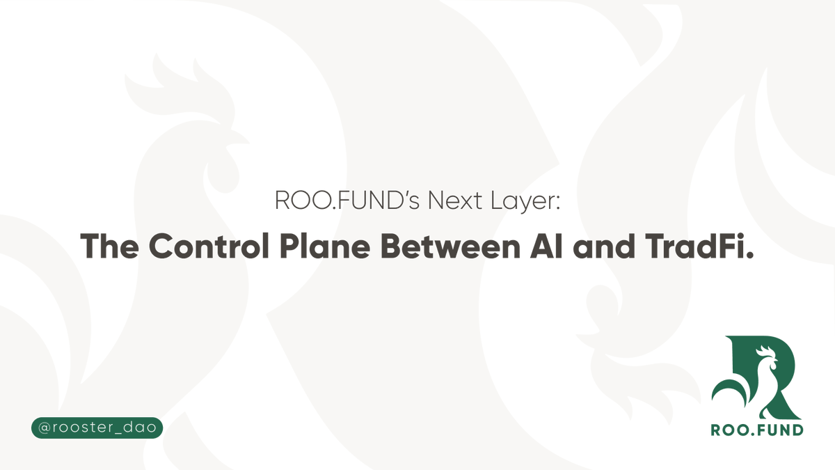 roo_fund's tweet photo. AI can pay for things, but should it allocate your capital? 🤔
 
Investing requires legal accountability, not just algorithms. At https://t.co/qVdic8MQlw, we're building the control plane: AI interprets, qualified TradFi takes the risk, and the wallet controls it.
 
#ROOFUND #AI https://t.co/cscE1k0hNs