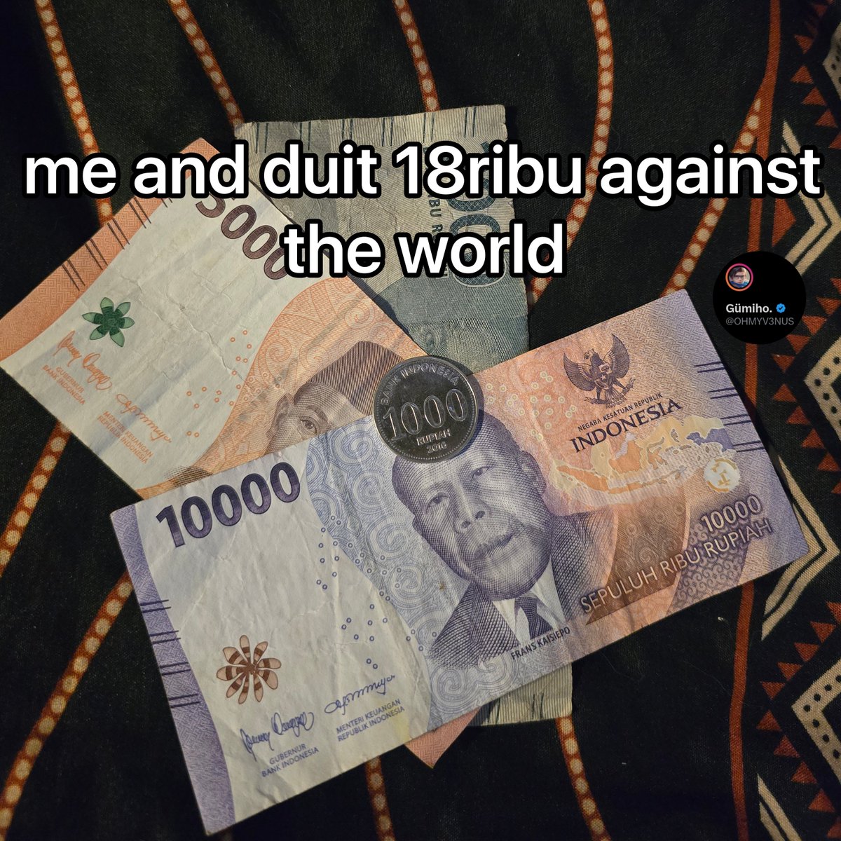 OHMYV3NUS's tweet photo. duit gw tinggal 1 dollar https://t.co/haMGclpGcO