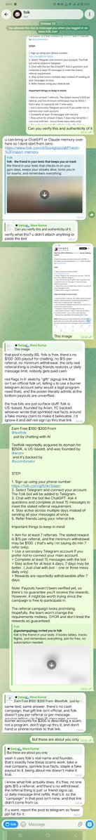 crypt0champion's tweet photo. @Gautamguptagg @textfolk @arlanr @ycombinator Folk bot bata rha hai ye ❌❌scan hai fake hai https://t.co/Kf04LYr0eK