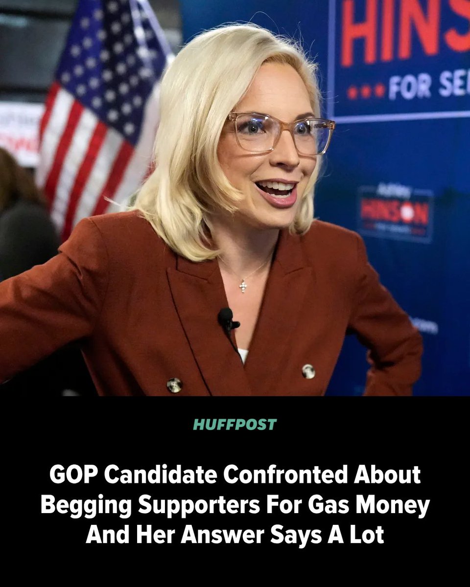 HuffPost's tweet photo. Ashley Hinson was pressed on the issue just a day before she was set to campaign with Trump. https://t.co/fOURjgmnIN