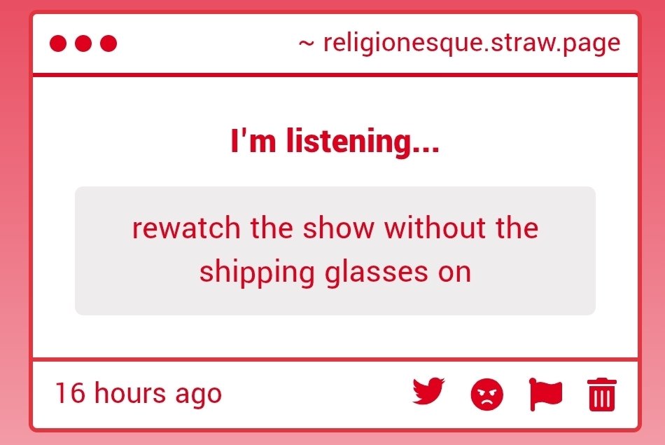 bluemyths's tweet photo. I don't watch the show with shipping glasses I watch the show with armand glasses and the ships come after https://t.co/hdhRqLK2tS