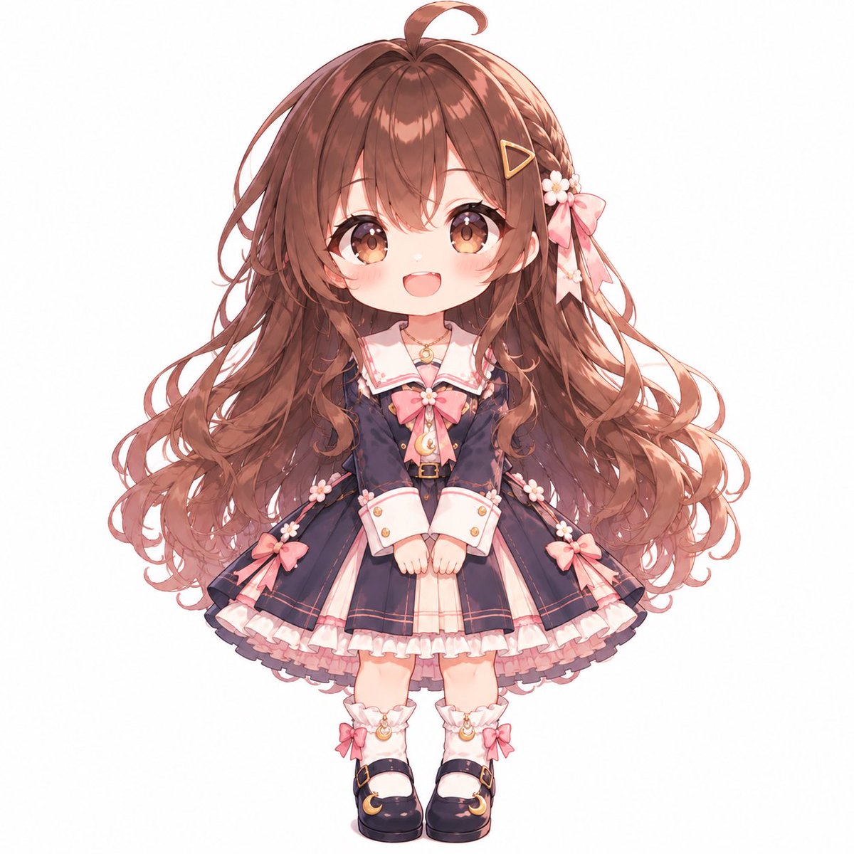 Runasabu0314's tweet photo. 見て見て〜！🥰💕

ミニキャラのるなを描いてもらったよ！🎀✨

ちっちゃくなったるな、可愛すぎない？🥹💕

あとでちょっと動かしてみようかな〜！🐱🌙 https://t.co/ThGiz4Sjfn