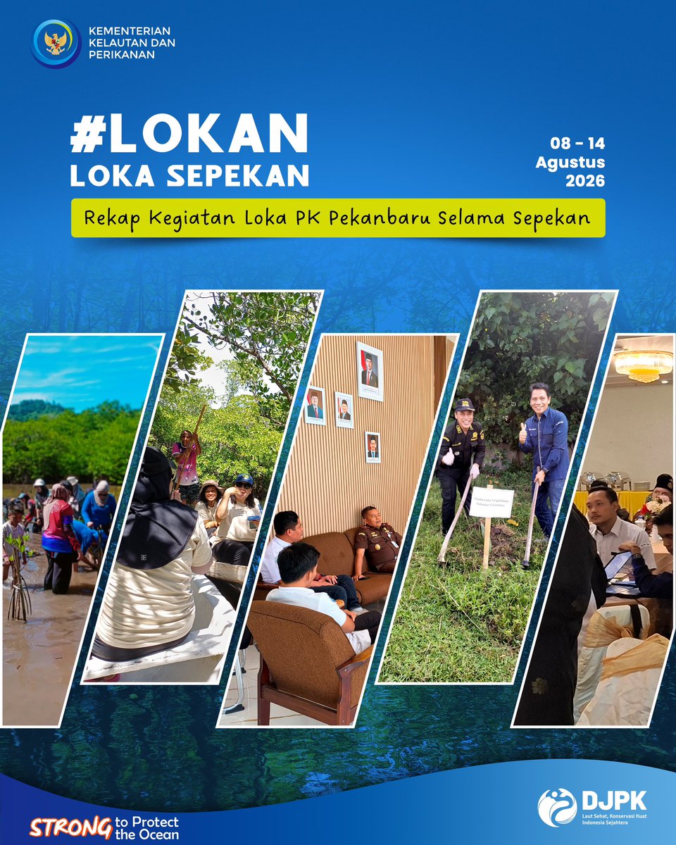 lokapkpekanbaru's tweet photo. Intip kegiatan Loka PK Pekanbaru selama sepekan di #LOKAN yuk!✨
Yuk lihat selengkapnya dan mari terus bersinergi serta berkolaborasi untuk pengelolaan laut yang STRONG!🙌🏻 #LPKPekanbaru #DJPK #KKP https://t.co/DbxHqfRDmw