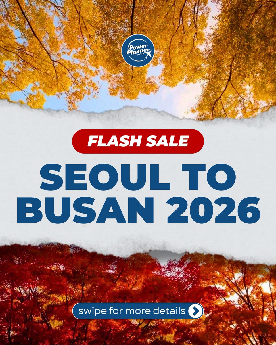 Aline1952's tweet photo. Seoul to Busan for $988? Our Heartfelt Korea 2026 flash sale has only 30 slots for the November 12–16 departure. Enjoy KTX, autumn scenery, food experiences, and more. Once sold out, this deal is gone. Message us to reserve. https://t.co/muD5KtMO0f