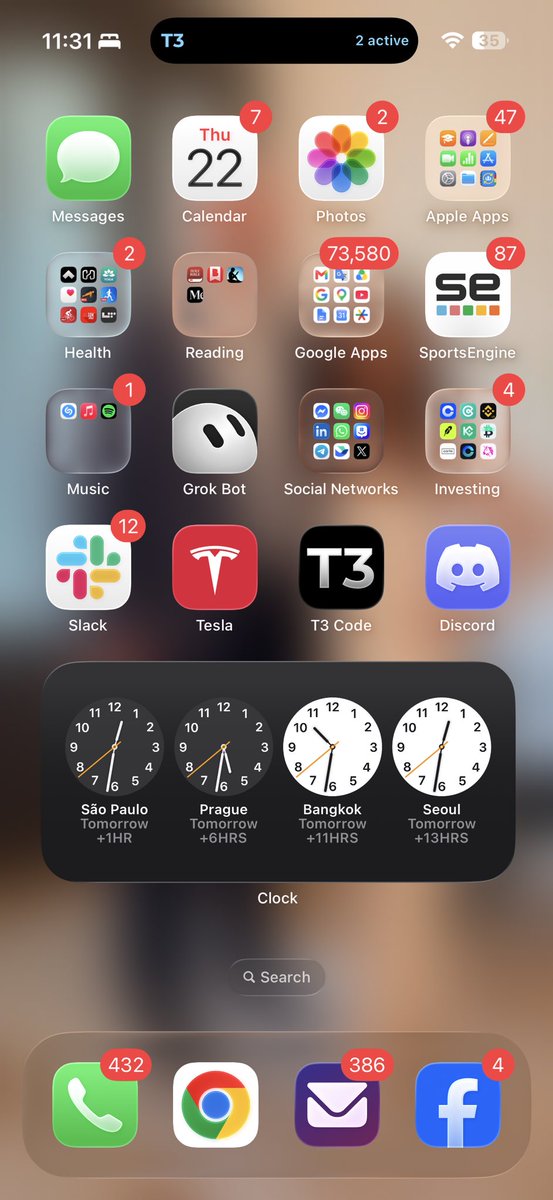Zackary_Chapple's tweet photo. Ok so it’s official ChatGPT has lost its place on my Home Screen and now t3 is here. Only hope @theo can keep it going like mad. Loving it https://t.co/v3jLOdHxNF