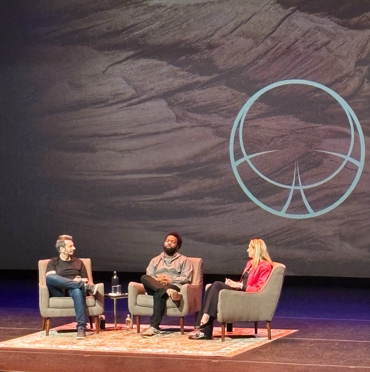 deepfates's tweet photo. In the back row at Long Now listening to AI questions muttering "deepfates writes of this" https://t.co/TMAPHdZAhY